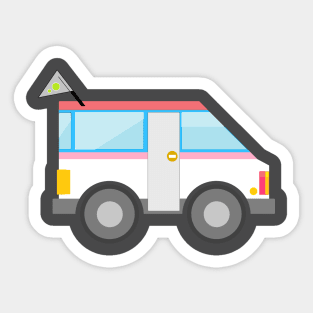 fancy van road trip Sticker